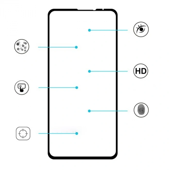 VipMarketim Xiaomi Mi Mix 3 Full Glue Full Kaplama Tempered Cam Ekran Koruyucu-(5775)