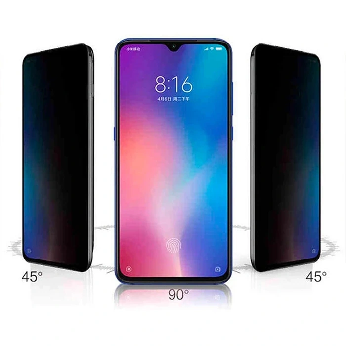 VipMarketim Xiaomi Mi Play 3D Privacy Gizlilik 3d Full Kırılmaz Cam Koruyucu Anti-Spy-(5775)
