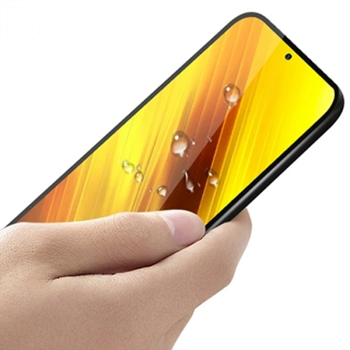 VipMarketim Xiaomi POCO X3 Full Glue Tempered Full Cam Ekran Koruyucu-(5775)
