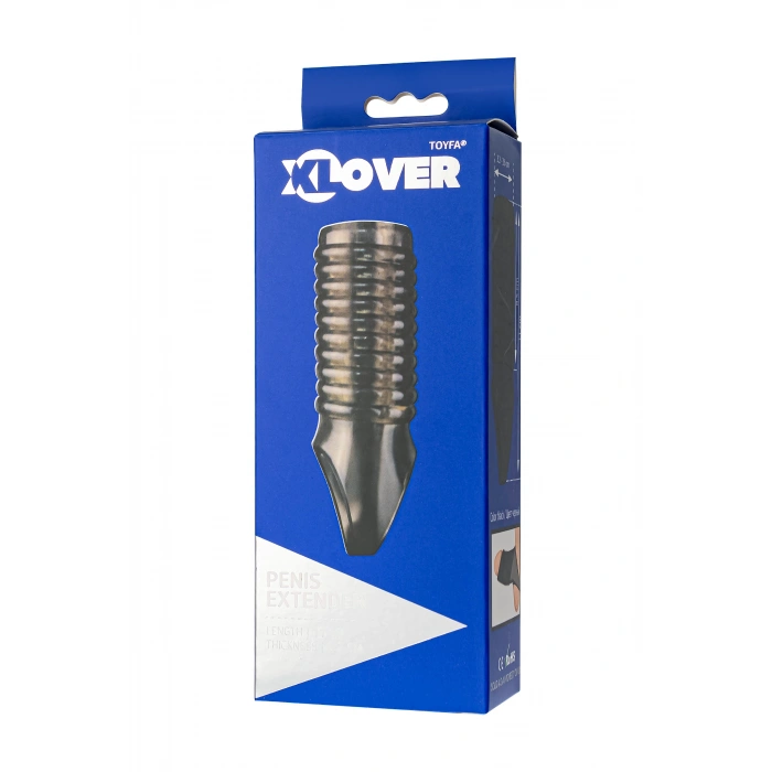 VipMarketim Xlover Penis Klıfı, Boyut Arttırıcı, TPE, Siyah Şeffaf, 11 cm