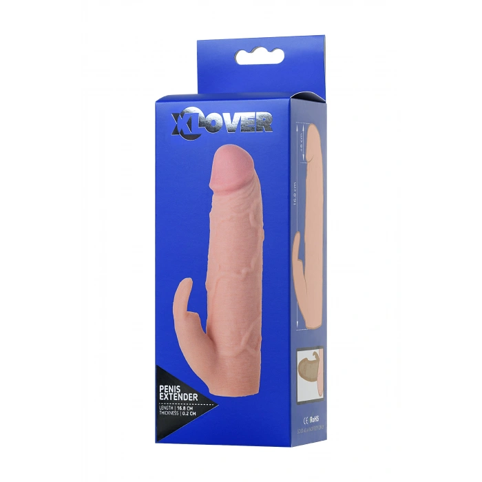 VipMarketim XLover Penis Klıfı, Boyut Arttırıcı, TPE, Ten, 16,8 cm