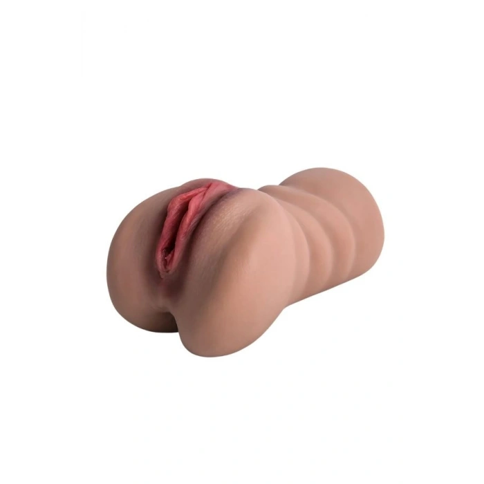 VipMarketim Xoxo Gerçekçi Mastürbatör, 2 Girişli, Tpe Malzeme, Kahverengi, Gr, 17.5 Cm (Kod:700)