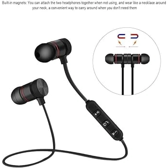 VipMarketim XT-6 Mıknatıslı Sport Wireless Kablosuz Bluetooth Kulaklık-(5775)