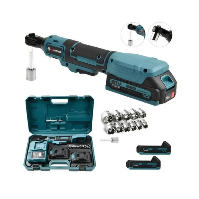 VipMarketim Yandan Sıkma Somun Uyumlu Akülü Cırcır Kolu 21V Güçlü Tork