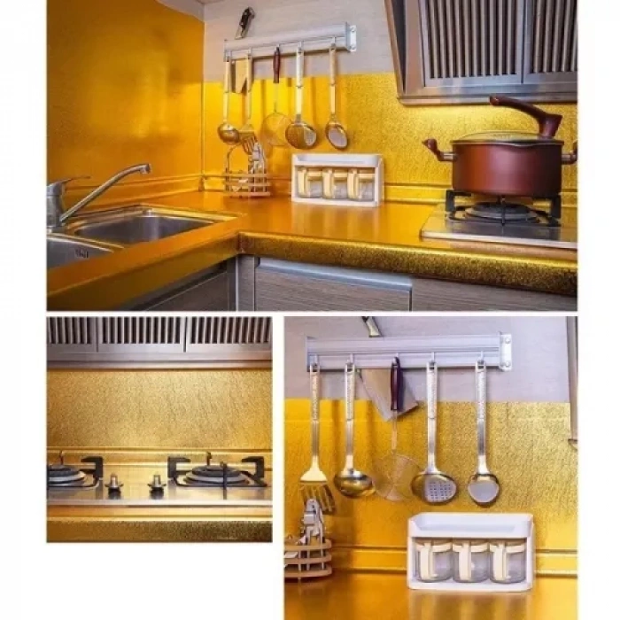 VipMarketim Yapışkanlı Gold Mutfak Tezgah Folyosu