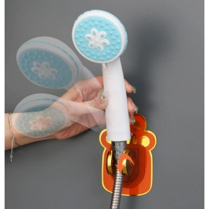 VipMarketim Yapışkanlı Hayvan Figürlü Hareketli Duş Başlığı Tutucu