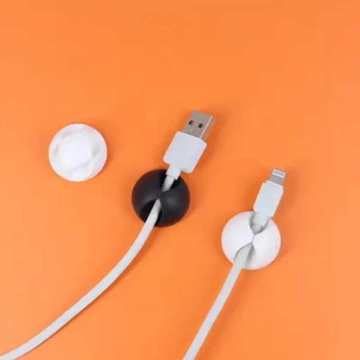 VipMarketim Yapışkanlı Kablo Sabitleyici Düzenleyici 6lı Renkli Paket