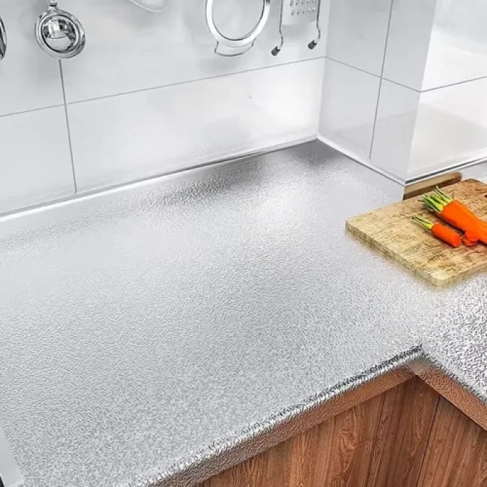 VipMarketim Yapışkanlı Mutfak Folyo Gümüş 40 cm x 10 m