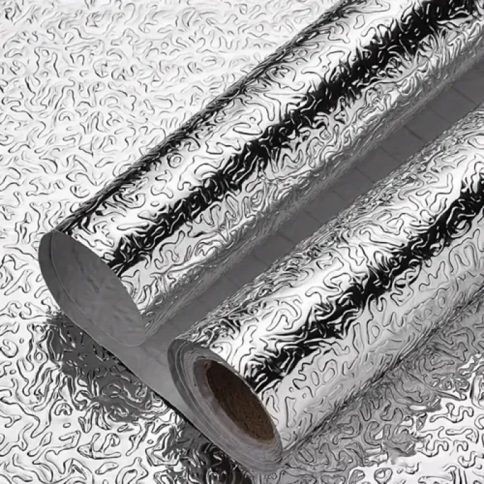 VipMarketim Yapışkanlı Mutfak Folyo Gümüş 40 cm x 10 m