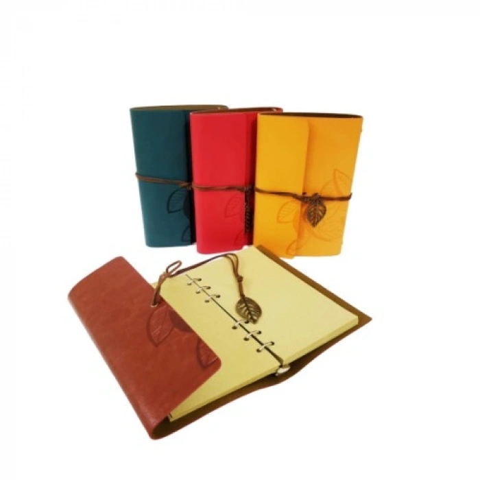 VipMarketim Yaprak Desenli Hatıra Defteri