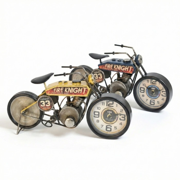 VipMarketim Yarış Motoru Tasarımlı Masaüstü Saat