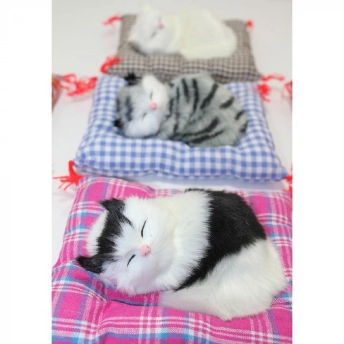 VipMarketim Yastıkta Uyuyan Kedi Sesli Alk24