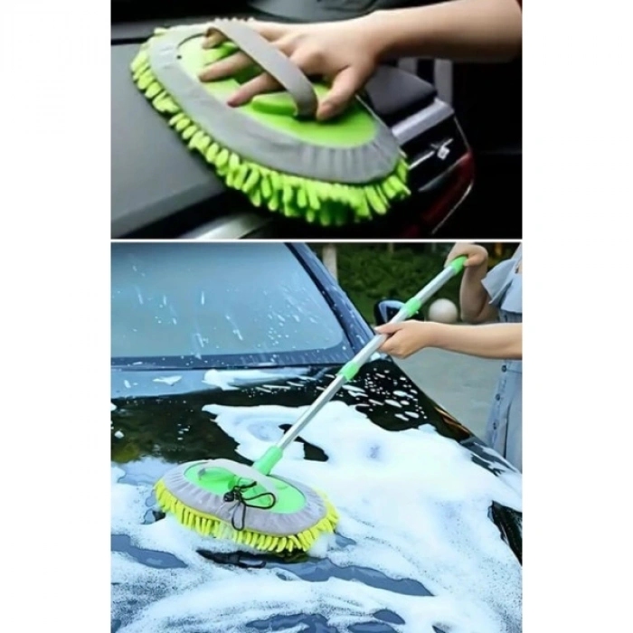 VipMarketim Yedek Bezli Mikrofiber Araba Yıkama Fırçası