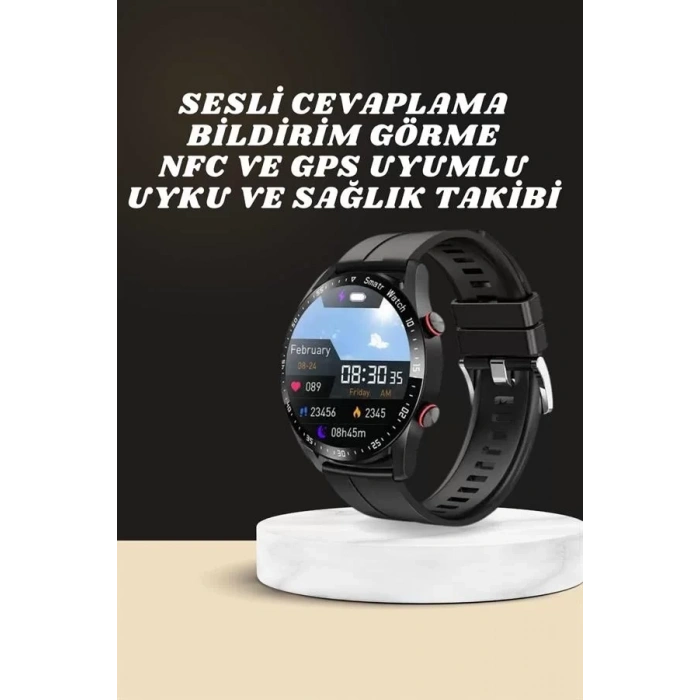 VipMarketim Yeni Model Akıllı Saat GPS Uyumlu Uyku ve Sağlık Takibi Sesli Görüşme