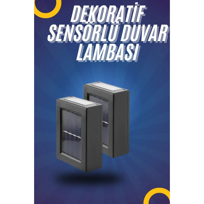 VipMarketim Yeni Model Solar Çift Taraflı Duvar Lambası Dekoratif Duvar Lambası