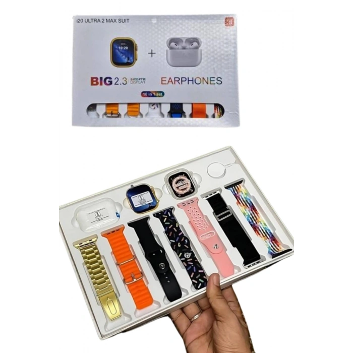 VipMarketim Yeni Nesil 7 Kordonlu Arama Bildirim Özellikli Kulaklık Hediyeli Akıllı Saat