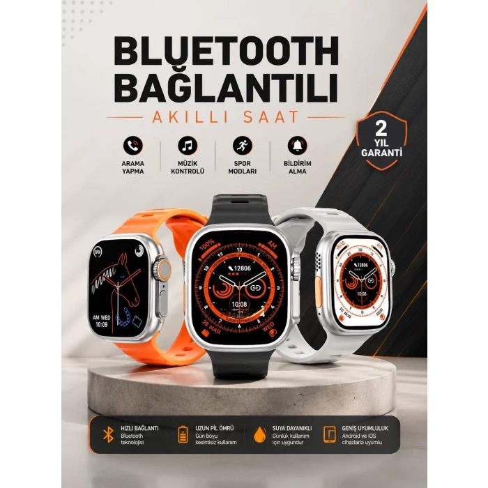 VipMarketim Yeni Nesil Akıllı Saat Adımsayar GPS Nabız Ölçer Uyku ve Sağlık Takibi