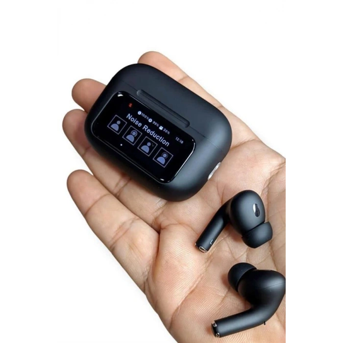 VipMarketim Yeni Nesil ANC Özellikli Çağrı Cevaplayan Dokunmatik Ekranlı Bluetooth Kulaklık Siyah