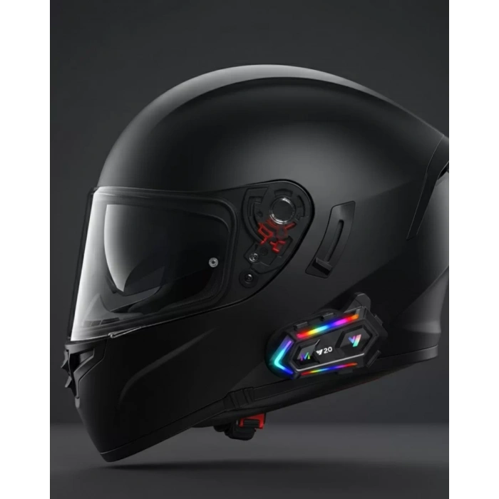 VipMarketim Yeni Nesil Bluetooth 5.3 Motosiklet Intercom RGB Işıklı 1000m Mesafeli