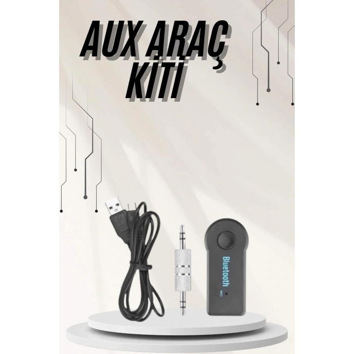 VipMarketim Yeni Nesil Bluetooth Aux Araç Kiti Siyah TV Tablet Telefon Araç Araba