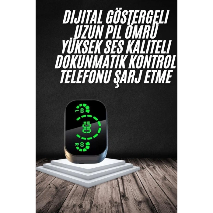 VipMarketim Yeni Nesil Bluetooth Kulaklık Çağrı Cevaplayabilen Dijital Göstergeli Powerbankli