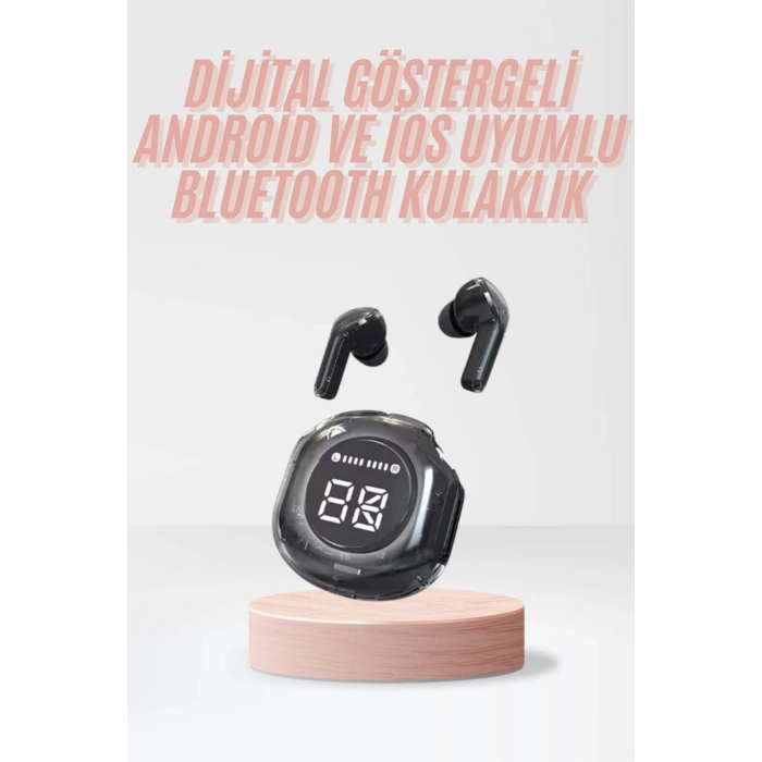 VipMarketim Yeni Nesil Bluetooth Kulaklık Dijital Göstergeli Gaming Dokunmatik 5.3 Kablosuz