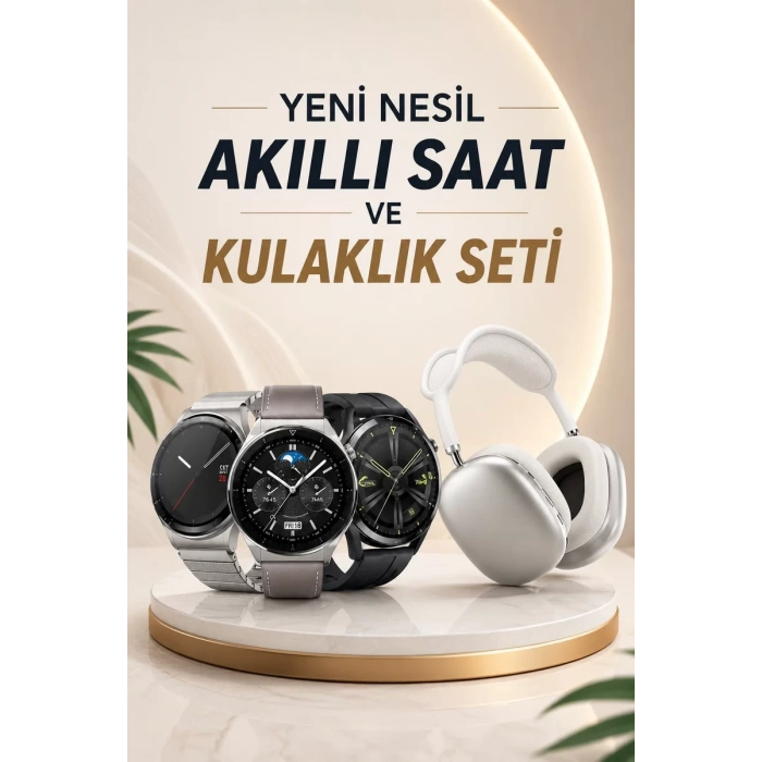 VipMarketim Yeni Nesil Sesli Görüşme Akıllı Saat ve Powerbank Çoklu Şarj Girişli Bluetooth Kulaklık Nabız Ölçer