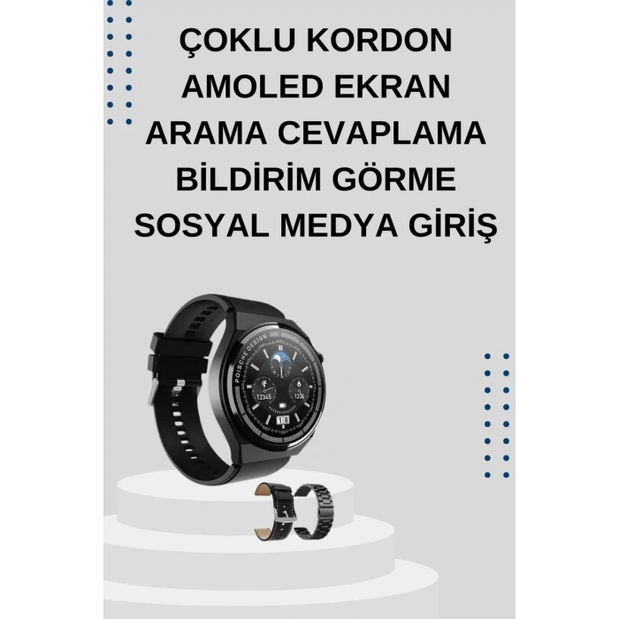 VipMarketim Yeni Nesil Sesli Görüşme Akıllı Saat ve Powerbank Çoklu Şarj Girişli Bluetooth Kulaklık Nabız Ölçer