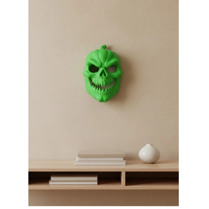 VipMarketim Yeşil Dekoratif Korku Maskesi Duvar Süsü