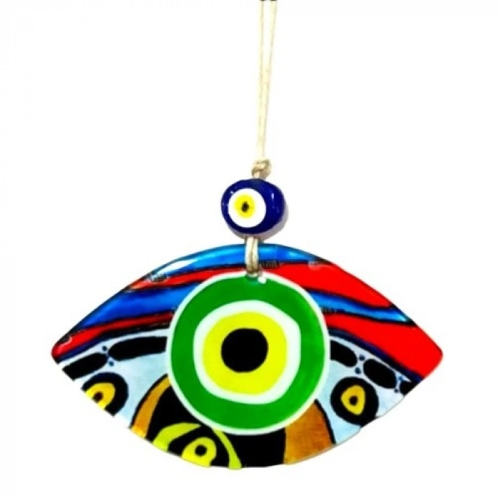 VipMarketim Yeşil Göz Modelli Füzyon Cam Duvar Dekorasyonu