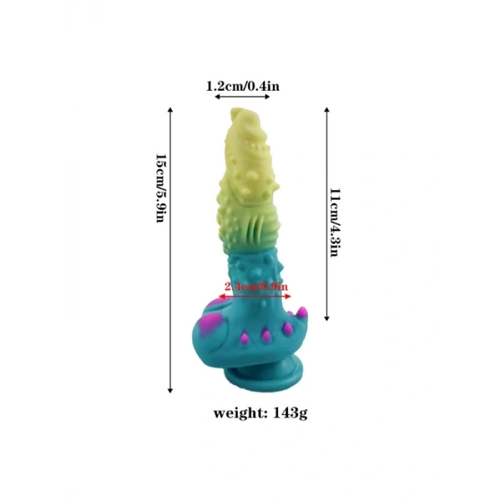 VipMarketim Yeşil Mavi Canavar Dildo Model 2