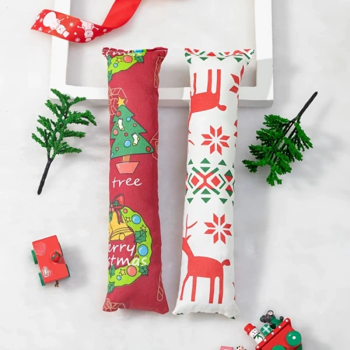 VipMarketim Yılbaşı Konseptli Hışırtılı Bez Kedi Oyuncağı