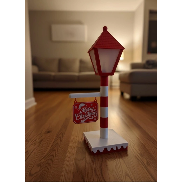 VipMarketim Yılbaşı Tabelalı Dekoratif Lamba Merry Christmas Işıklı Tasarım