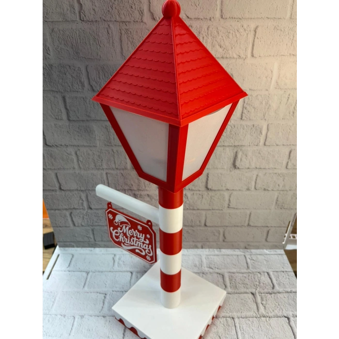 VipMarketim Yılbaşı Tabelalı Dekoratif Lamba Merry Christmas Işıklı Tasarım