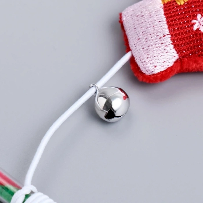 VipMarketim Yılbaşı Temalı Zilli Kedi Oyun Oltası