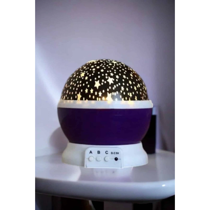 VipMarketim Yıldızlı Gökyüzü Projeksiyon Gece Lambası Hareketli Işık Şovu