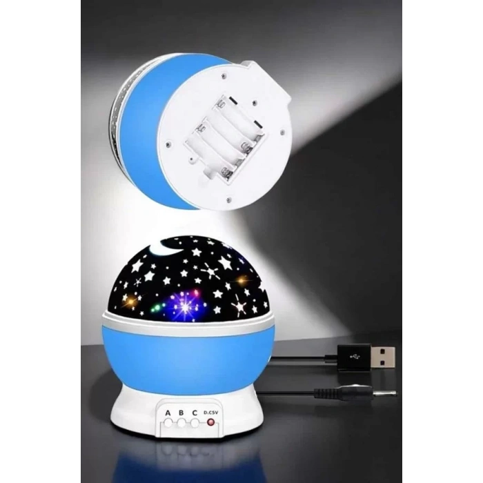 VipMarketim Yıldızlı Gökyüzü Projeksiyon Gece Lambası Hareketli Işık Şovu