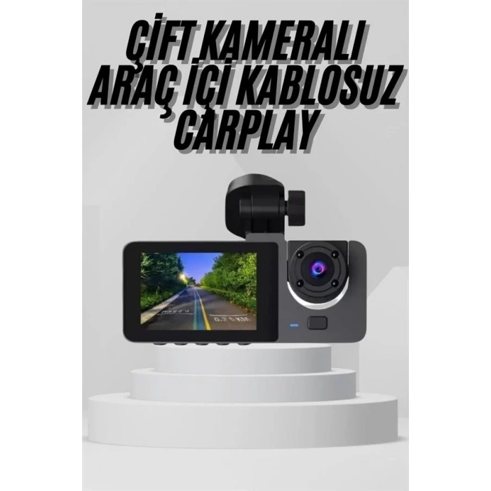 VipMarketim Yol Kayıt Araç Kamerası HD DVR 3 Kameralı 2.0in Ekranlı Ön İç Arka