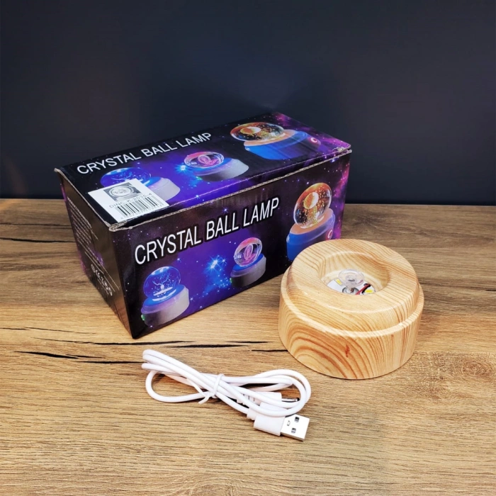 VipMarketim Yonca Tasarımlı USB Dönen Cam Küre