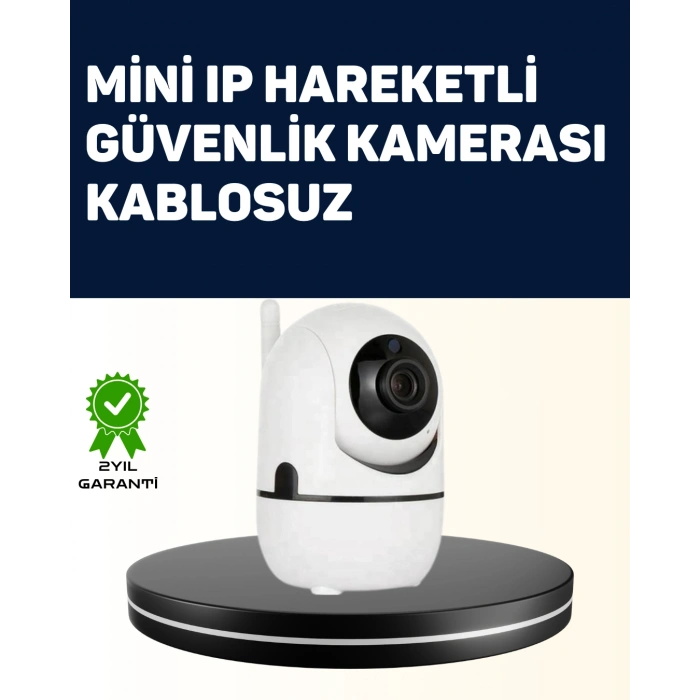 VipMarketim Yüksek Çözünürlüklü Hareket Takipli Kablosuz Güvenlik Kamerası – 1080P Gece Görüşlü