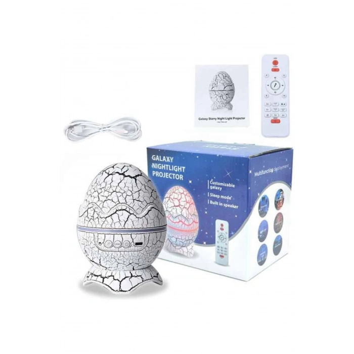 VipMarketim Yumurta Şeklinde Su Dalgalı Bluetooth Speaker Lamba Renkli Şarjlı