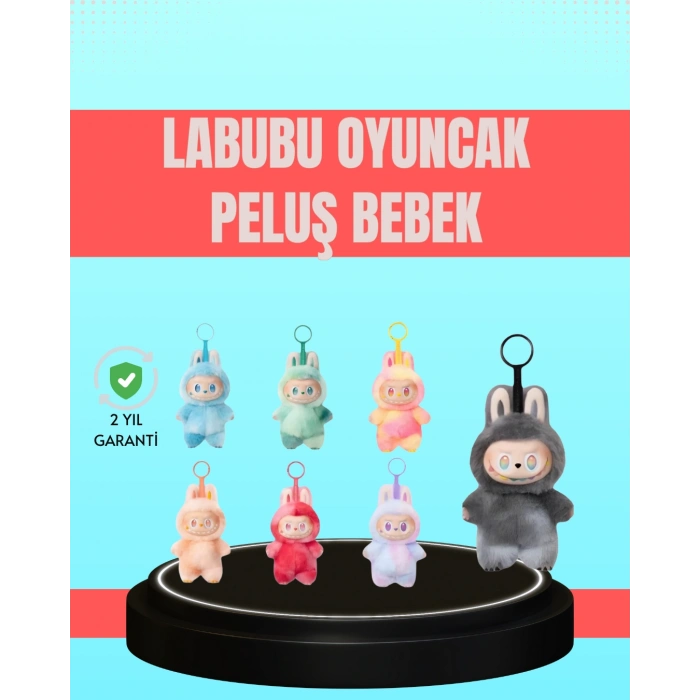 VipMarketim Yumuşak Kumaşlı 20 cm Labubu Peluş – 3 Yaş Üzeri Uygun