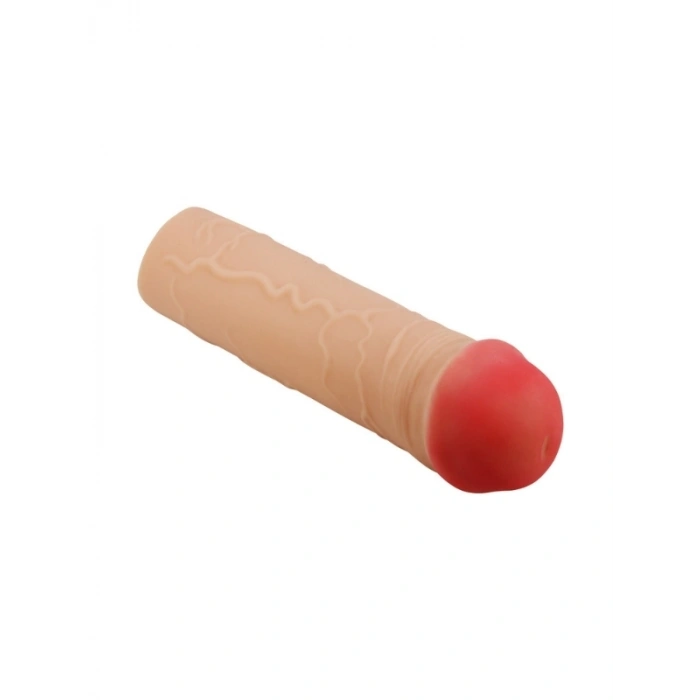 VipMarketim Yuvarlak Uçlu Gerçekçi Et Dokusunda Uzatıcı Penis Kılıfı