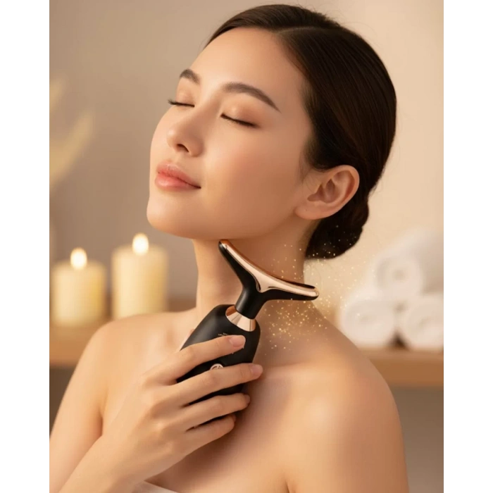 VipMarketim Yüz Ve Boyun Kırşıklık Giderici Ems Güzellik Cihazı Yüz Masaj Aleti