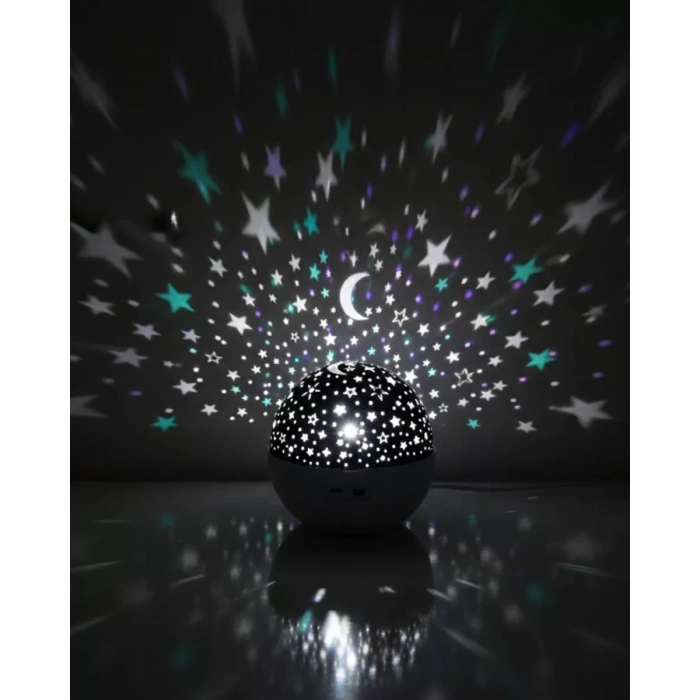 VipMarketim Zaman Ayarlı Fişli Yıldız Projektör Ortam Lambası