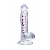 VipMarketim Paret Jel Dildo, TPE, Şeffaf, 18 cm