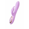 VipMarketim JOS Jammy Silikon Mor 22.5 cm Dönen Klitoral Stimülatörü Titreşimli Vibratör Dildo Silindir