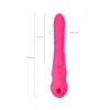 VipMarketim JOS COTOX Vakum uyarımlı vibratör-pulsatör, silikon, pembe, 23 cm