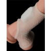 VipMarketim Vibrating Drip Knights Ring with Scrotum Sleeve (Beyaz)