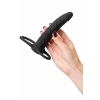 VipMarketim __Насадка на пенис для двойного проникновения Black&Red  , силикон, чёрный, 16,5 см